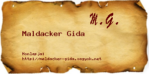 Maldacker Gida névjegykártya